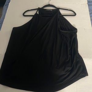 NEW Lou Keith Plus Size Black Halter Tank Top